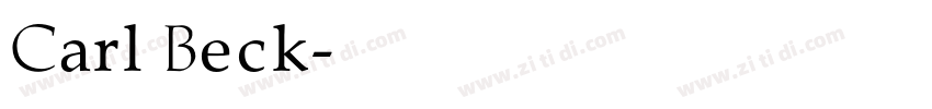 Carl Beck字体转换